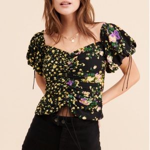 For Love and Lemons Eileen Puff Sleeve Blouse